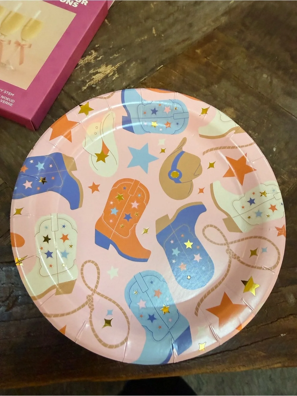 Cowgirl Party Decor Set - Pink & Pastel Cowboy Boot Theme Nashville Boots Bubbly